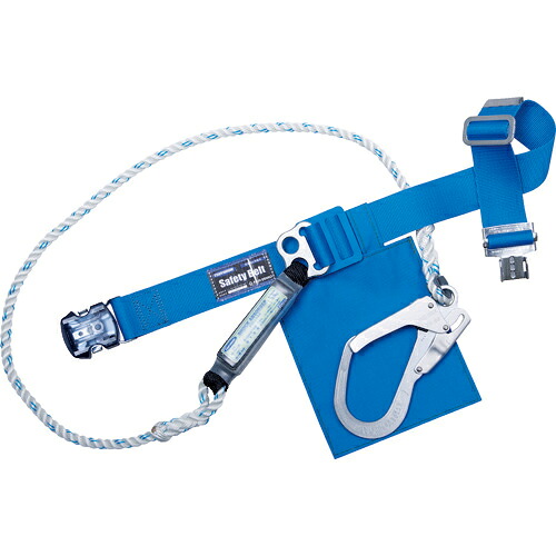 [胴ベルト型墜落制止用器具（ロープタイプ）]ＴＳＵＹＯＲＯＮ 胴ベルト型墜落制止用器具（ロープタイプ） セフライト（三つ打ちロープ） 青 Ｍサイズ 幅５０ＭＭ×長さ１２００ＭＭ ワンタッチバックル仕様 TB-SAF-OT593-BL4-M-BP 1本