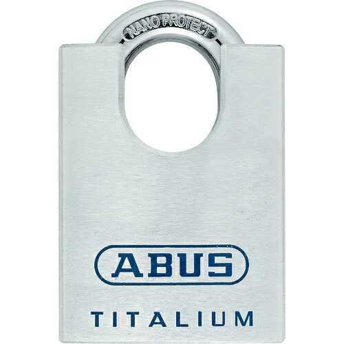 [南京錠]アバス社 ＡＢＵＳ シャックルガード付シリンダー南京錠 ＴＩＴＡＬＩＵＭ ９６ＣＳＴＩ／６０ TITALIUM 96CSTI/60 1個【201-3512】