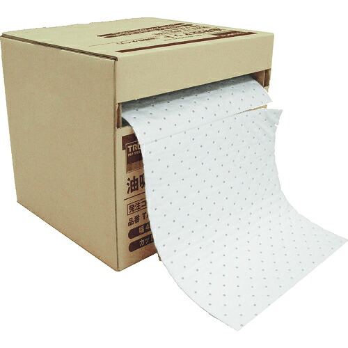 [吸収材（ロールタイプ）]【送料無料】トラスコ中山（株） ＴＲＵＳＣＯ　油吸収シート　油専用（ＤＰタイプ）　４００ＭＭ×３０Ｍ　TASD-403 1箱（1巻入）【409-7548】【北海道・沖縄送料別途】【smtb-KD】