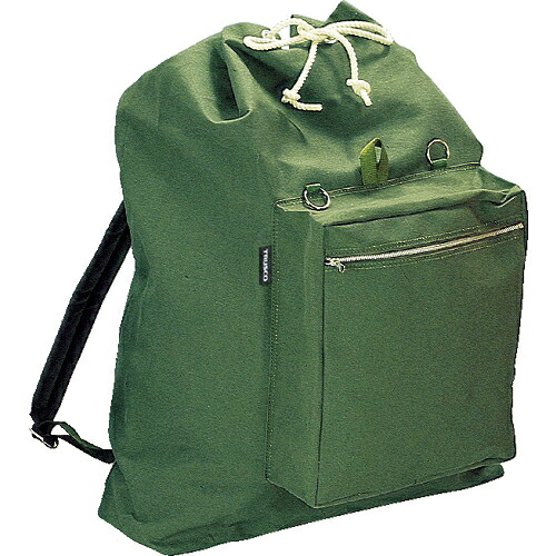 [バックパック]トラスコ中山（株） ＴＲＵＳＣＯ 帆布デイパック ７００Ｘ６３０ オリーブドラブ 1個【488-0498】