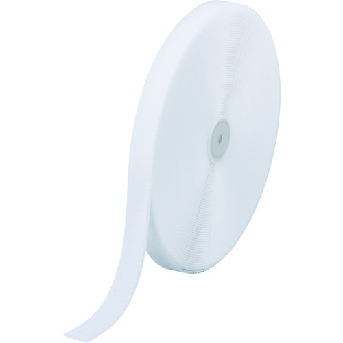[結束テープ]トラスコ中山（株） ＴＲＵＳＣＯ マジックテープ 縫製用Ｂ側 ２０ｍｍ×２５ｍ 白 TMBH-2025-W 1巻【799-2742】