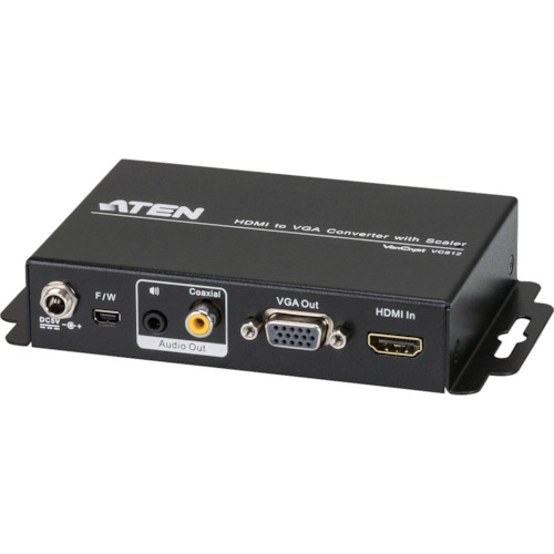 [ビデオ延長器]【送料無料】ＡＴＥＮジャパン（株）　ＡＴＥＮ　ビデオ変換器　ＨＤＭＩ　ｔｏ　ＶＧＡ　／　オーディオ対応　／　スケーラー搭載　VC812 1個【115-3007】【北海道・沖縄送料別途】【smtb-KD】