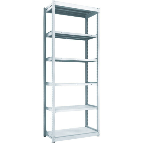 ■TRUSCO スチールラック M1型ボルトレス軽量棚900X320XH1800 4段 サテンブラック M16334SB(3621424) 本体TRUSCO 軽量ボルトレス棚TSUG型 単体タイプ 幅900