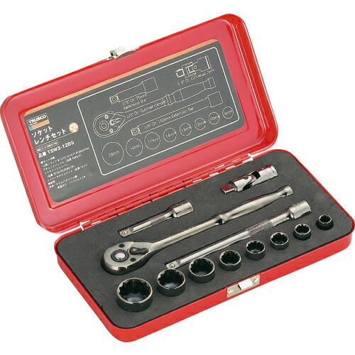 [ソケットレンチセット]トラスコ中山（株） ＴＲＵＳＣＯ ソケットレンチセット 差込角９．５ｍｍ １２Ｓ TSW3-12BS 1S【301-9799】 9,403円
