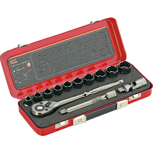 [ソケットレンチセット]【送料無料】トラスコ中山（株） ＴＲＵＳＣＯ ソケットレンチセット 差込角１２．７ｍｍ １３Ｓ TSW4-13S 1S【301-9829】【北海道・沖縄送料別途】【smtb-KD】