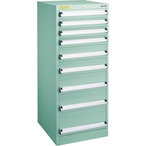 [中量収納家具]トラスコ中山（株） ＴＲＵＳＣＯ ＶＥ５Ｓ型中量収納家具 ５００×５５０×Ｈ１２００ 抽き出し９段 1台【代引不可商いもの・製造業者直送】【法人様方のみのお取りまわしとなります】