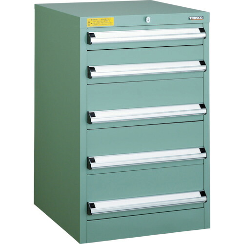 [中量収納家具]トラスコ中山（株） ＴＲＵＳＣＯ ＶＥ５Ｓ型中量収納家具 ５００Ｘ５５０ＸＨ８００ 抽き出し５段 1台【代引不可商いもの・製造業者直送】【法人様方のみのお取りまわしとなります】 DIY・工具-花・ガーデン・DIY