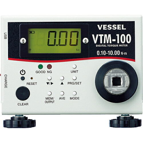 [小ねじ用電動１番ウッド（オプション）]【貨物輸送無料】（株）ベッセル ＶＥＳＳＥＬ トルクメーター ＶＴＭ‐１００ 1台【818-3315】【代引不可商いもの】【北海道・沖縄貨物輸送別途】【smtb-KD】