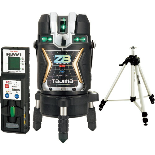 ★[レーザー墨出器（グリーンレーザー）]【ＮＡＶＩ ＺＥＲＯ ＢＬＵＥ センサー リチウムーＫＪＣの三脚セット！】タジマ ＮＡＶＩ ＺＥＲＯ ＢＬＵＥ センサー リチウムーＫＪＣ 三脚セット ZEROBLSN-KJCSET 1Ｓ【代引不可】