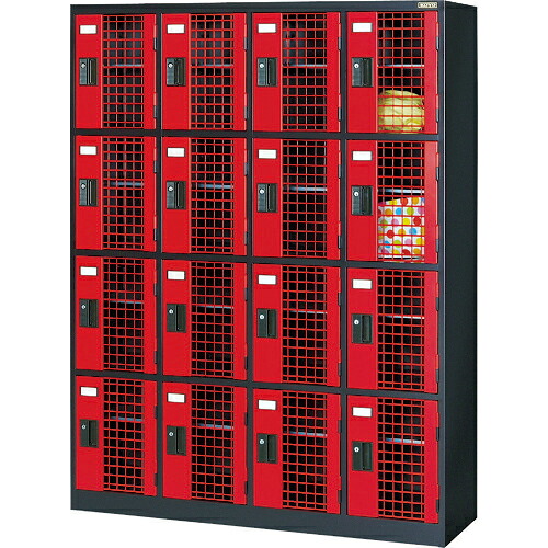[ロッカー]【送料無料】光葉スチール（株）　光葉　ワイヤーメッシュロッカー　WMSR4-4　1台【796-0433】【代引不可商品】【北海道・沖縄送料別途】【smtb-KD】