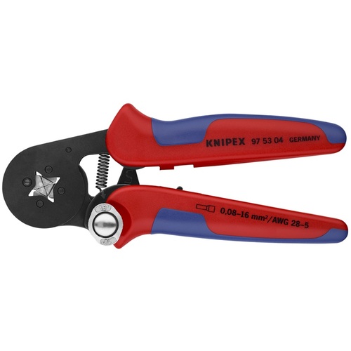 [手動圧着工具]【送料無料】ＫＮＩＰＥＸ社 ＫＮＩＰＥＸ ワイヤーエンドスリーブ自動調整圧着ペンチ 四角クランプ 9753-04 1丁【116-3379】【北海道・沖縄送料別途】【smtb-KD】