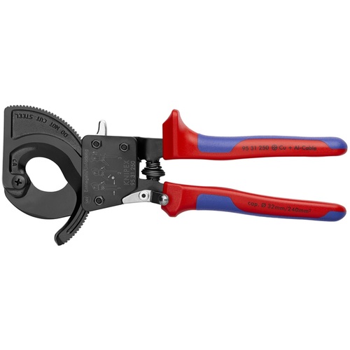[ケーブルカッター]【送料無料】ＫＮＩＰＥＸ社 ＫＮＩＰＥＸ ラチェットケーブルカッター ２５０ｍｍ 9531-250 1丁【471-6353】【北海道・沖縄送料別途】【smtb-KD】｜ものづくりのがんばり屋