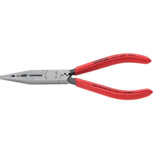 ■[ラジオペンチ]ＫＮＩＰＥＸ社 ＫＮＩＰＥＸ 電気技師用ラジオペンチ プラスチックハンドル １６０ｍｍ 1301-160 1丁【446-7248】【代引不可商品】【メール便1個まで対象商品】