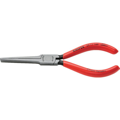 ■[ノーズプライヤー]ＫＮＩＰＥＸ社 ＫＮＩＰＥＸ テレフォンプライヤー 平型 プラスチックハンドル 2911-160 1丁【446-7604】【代引不可商品】【メール便1個まで対象商品】