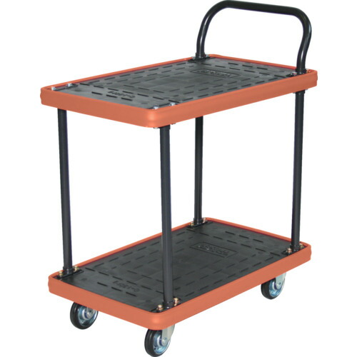[樹脂製運搬車]【送料無料】トラスコ中山（株） ＴＲＵＳＣＯ ＭＫＰ樹脂製台車 ２段式 ７１６×４３６ MKP-154 1台【代引不可商品・メーカー直送】【北海道・沖縄送料別途】【smtb-KD】【法人様方のみのお取扱いとなります】