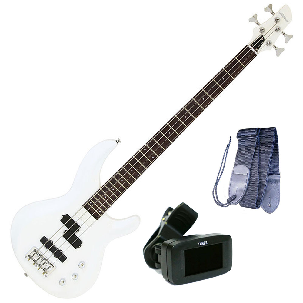 【店内全品5%OFFセール開催中】AriaProII エレキベース ベースギター IGB-STD PWH+チューナー+ギターストラップ|G&G onlineshop