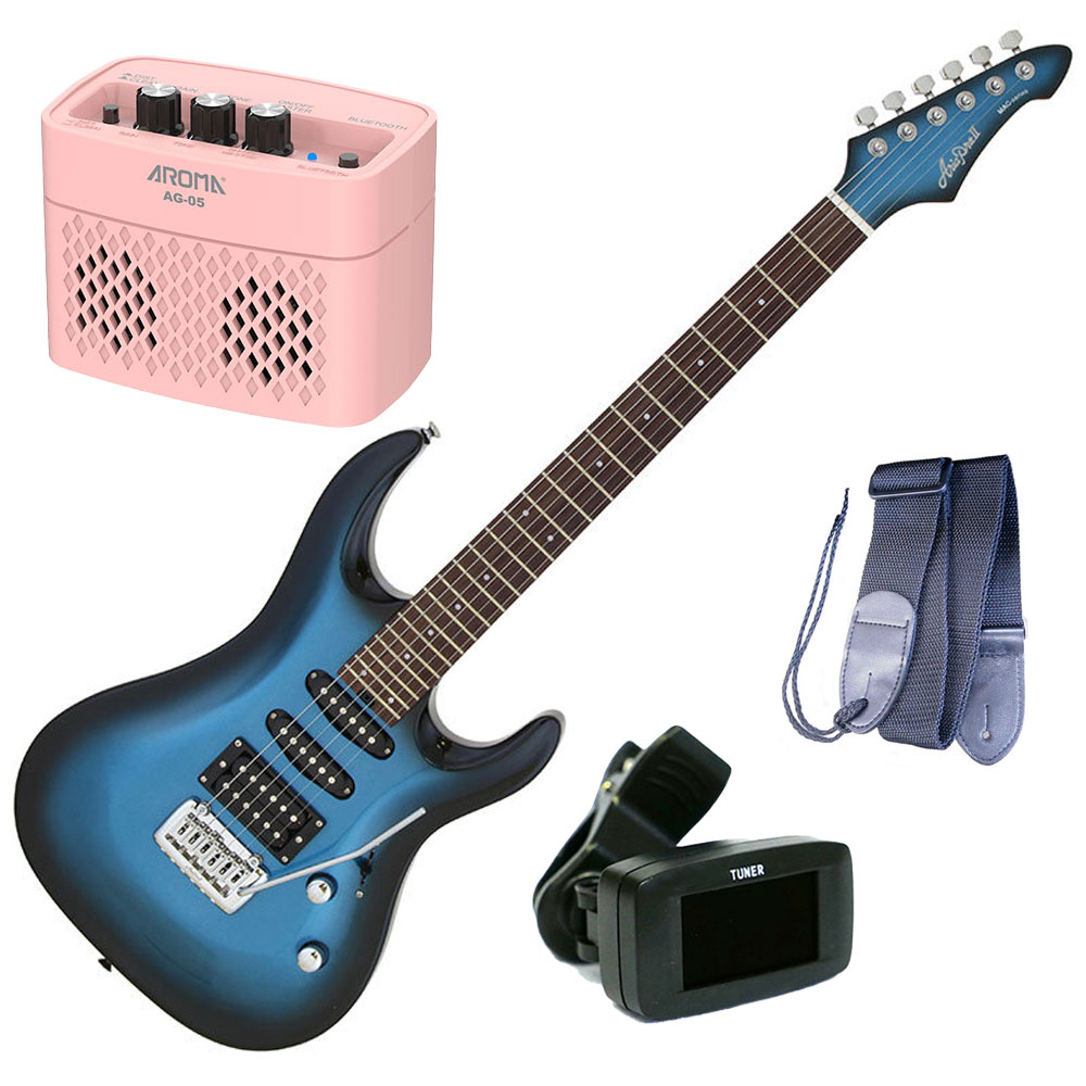 【店内全品5%OFFセール開催中】【チューナー+ギターストラップ+アンプAG-05 PK+教則DVD】AriaProII エレキギター MAC-STD MBS|G&G onlineshop