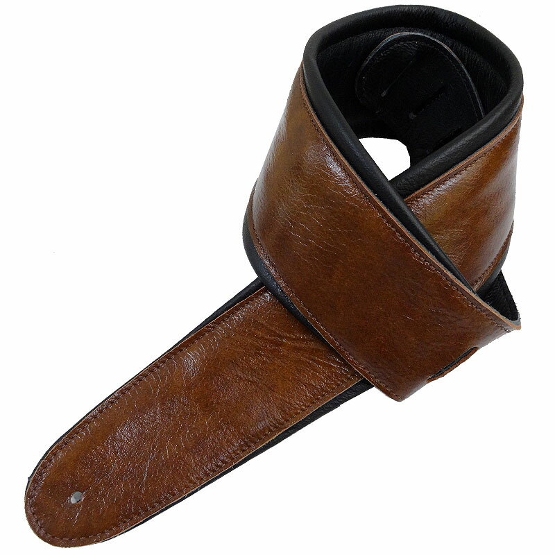 【店内全品5%OFFセール開催中】ペリーズ レザーストラップ ギターストラップ Perri's AP01-2146 2.5inch LEATHER PADDED CHESTNUT 【RCP】|G&G onlineshop