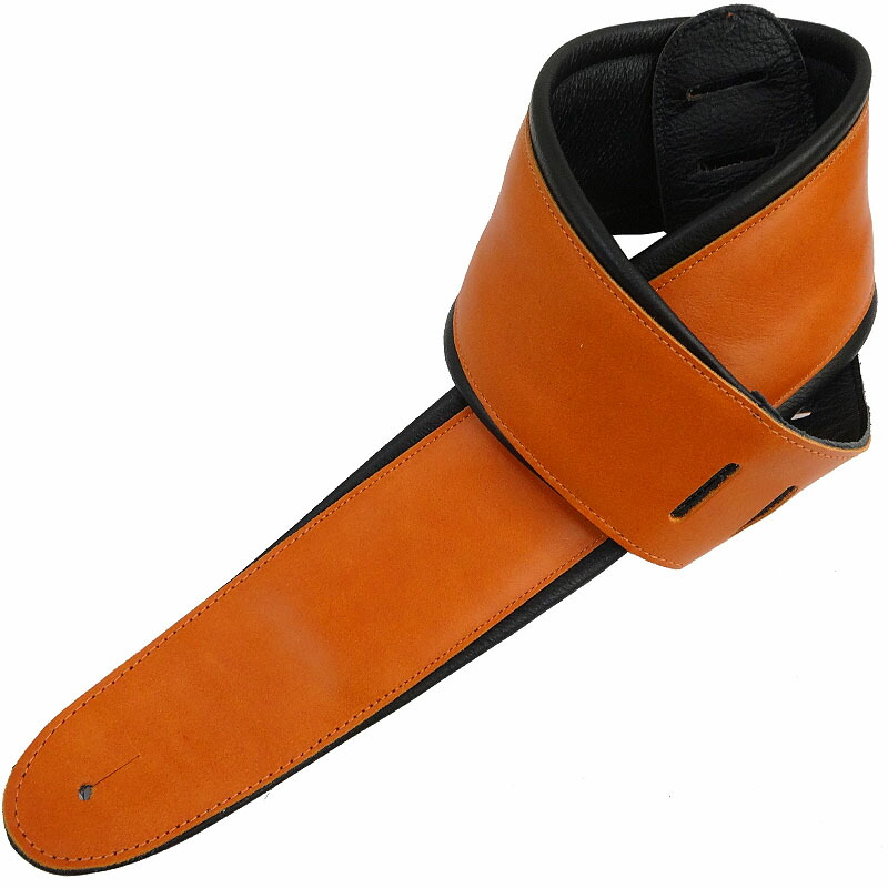 【店内全品5%OFFセール開催中】ペリーズ レザーストラップ ギターストラップ Perri's AP01-2147 2.5inch LEATHER PADDED ORANGE 【RCP】|G&G onlineshop