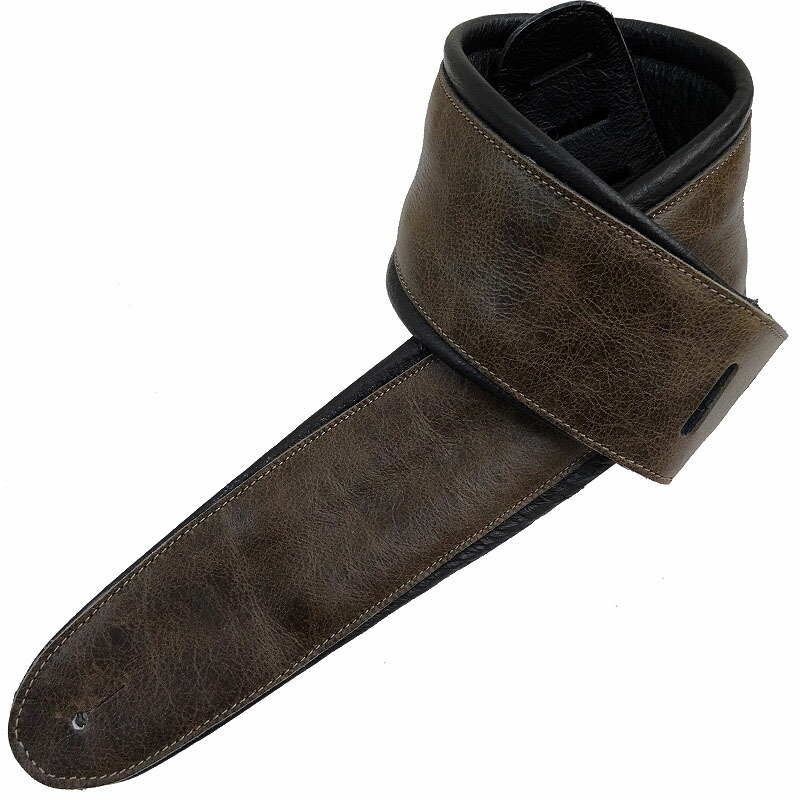 ペリーズ レザーストラップ ギターストラップ Perri's AP01-2149 2.5inch LEATHER PADDED WRINKLE BROWN 【RCP】