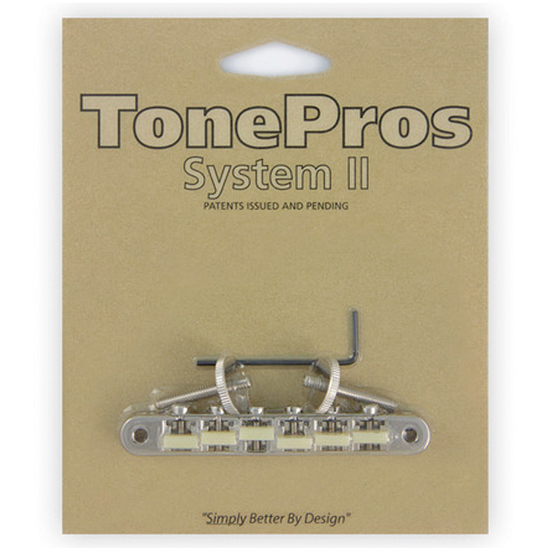 【店内全品5%OFFセール開催中】TonePros ブリッジ AVR2G-N ニッケル ナイロン66タイプ Replacement ABR-1 Tuneomatic with G Formula saddles|G&G onlineshop