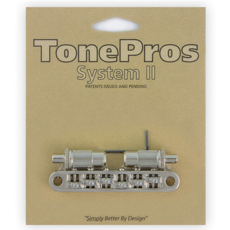 【店内全品5%OFFセール開催中】TonePros ブリッジ TPFR-N ニッケル Metric Tuneomatic (large posts, Roller saddles)|G&G onlineshop