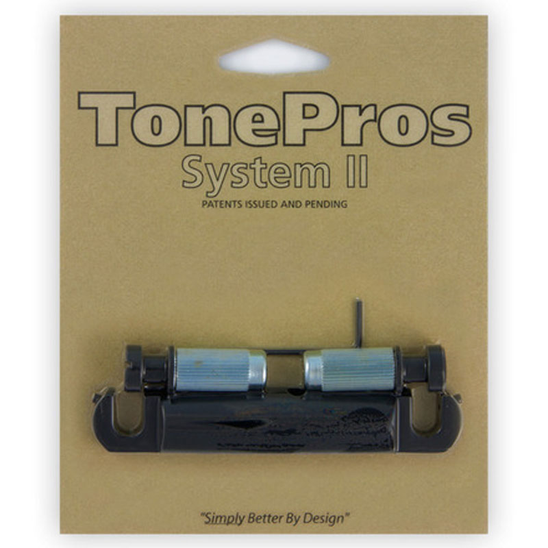 TonePros エレキギター用テールピース T1ZA-B ブラック Metric Aluminum Tailpiece 日本製