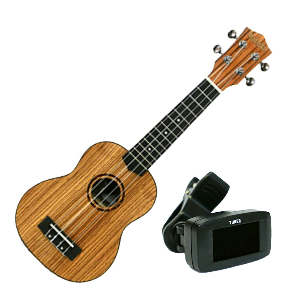 マァーマァ ウクレレ チューナー セット MaAmAa Ukulele Zebra Wood MU-VWZ1 + GT-200D
