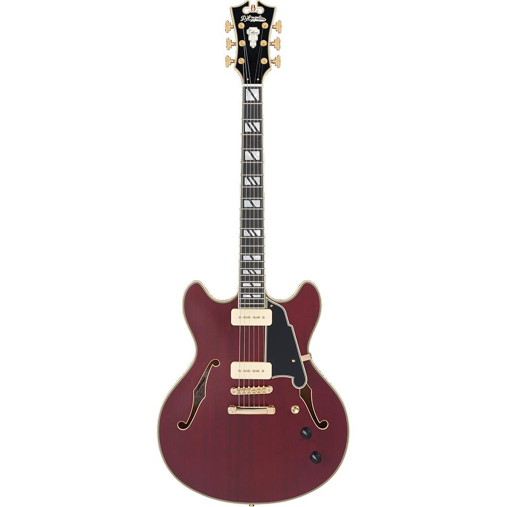 D'Angelico ギター Deluxe DC P-90 Satin Trans Wine