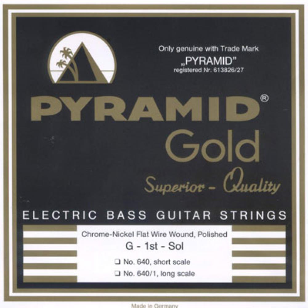 PYRAMID STRINGS ピラミッド ストリングス ベース弦 EB-Gold .040-.100 short scale chrome-nickel flatwounds 2426