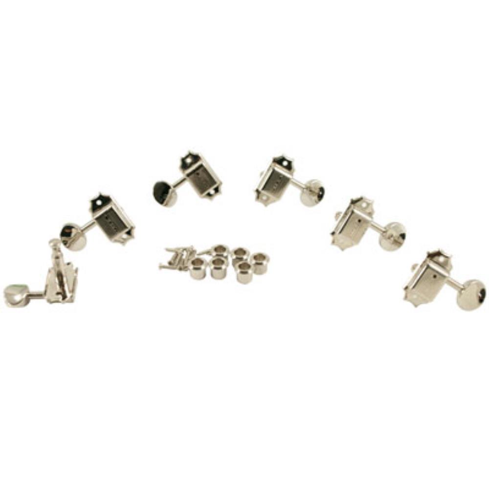 【店内全品5%OFFｾｰﾙ開催中】Montreux ギターパーツ クルーソン ペグ KLUSON マシンヘッド 3+3 - OVAL METAL - SINGLE LINE - NICKEL 9005｜Ｇ＆Ｇ onlineshop