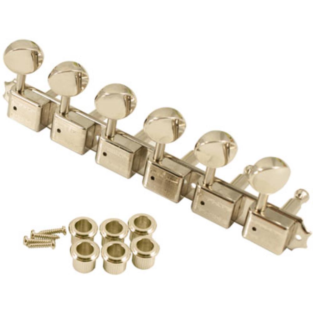 Montreux ギターパーツ クルーソン ペグ KLUSON マシンヘッド 6 PER PLATE - OVAL METAL - DBL LINE - NICKEL 9010