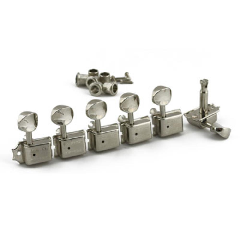 Montreux ギターパーツ クルーソン ペグ KLUSON マシンヘッド 6 IN LINE - OVAL METAL - DBL LINE - NICKEL 9014