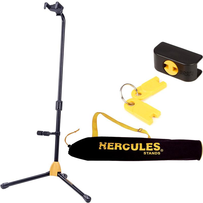 【ﾎﾟｲﾝﾄUP！マラソン期間限定】HERCULES GS412B PLUS＋キャリングバッグ＋ロックシステムセット ハーキュレスギタースタンド＆GSB001+HA101