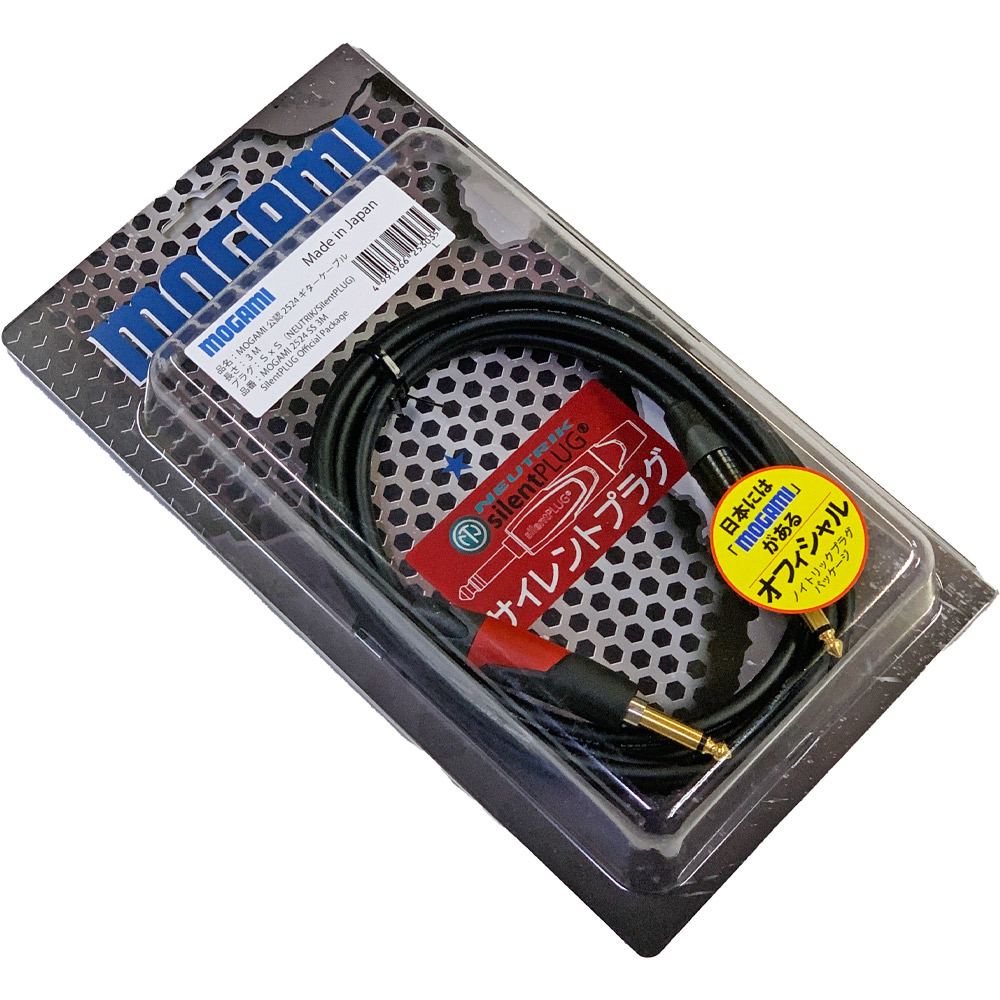 【ﾎﾟｲﾝﾄUP！マラソン期間限定】MOGAMI モガミ ギターケーブル Guitar Cable 2524 SS 3M SilentPLUG Official Package