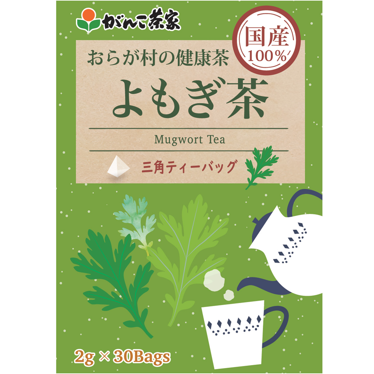 新品・送料無料 おらが村の健康茶 国産よもぎ茶(3g*24袋入) - 酒