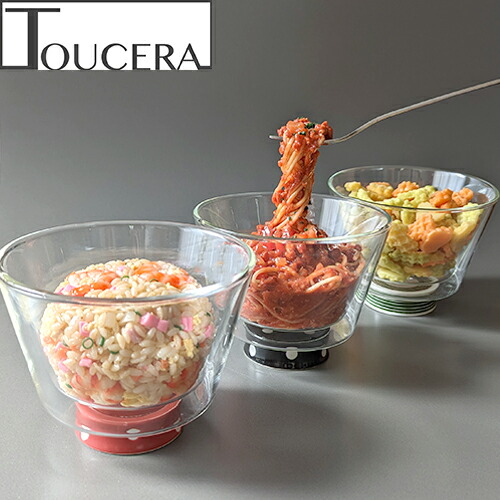 【ブラボウル（大）】ボウル　ダブルウォール　有田焼　日本製　レンジ　手料理　器　耐熱　ガラスボウル　丼