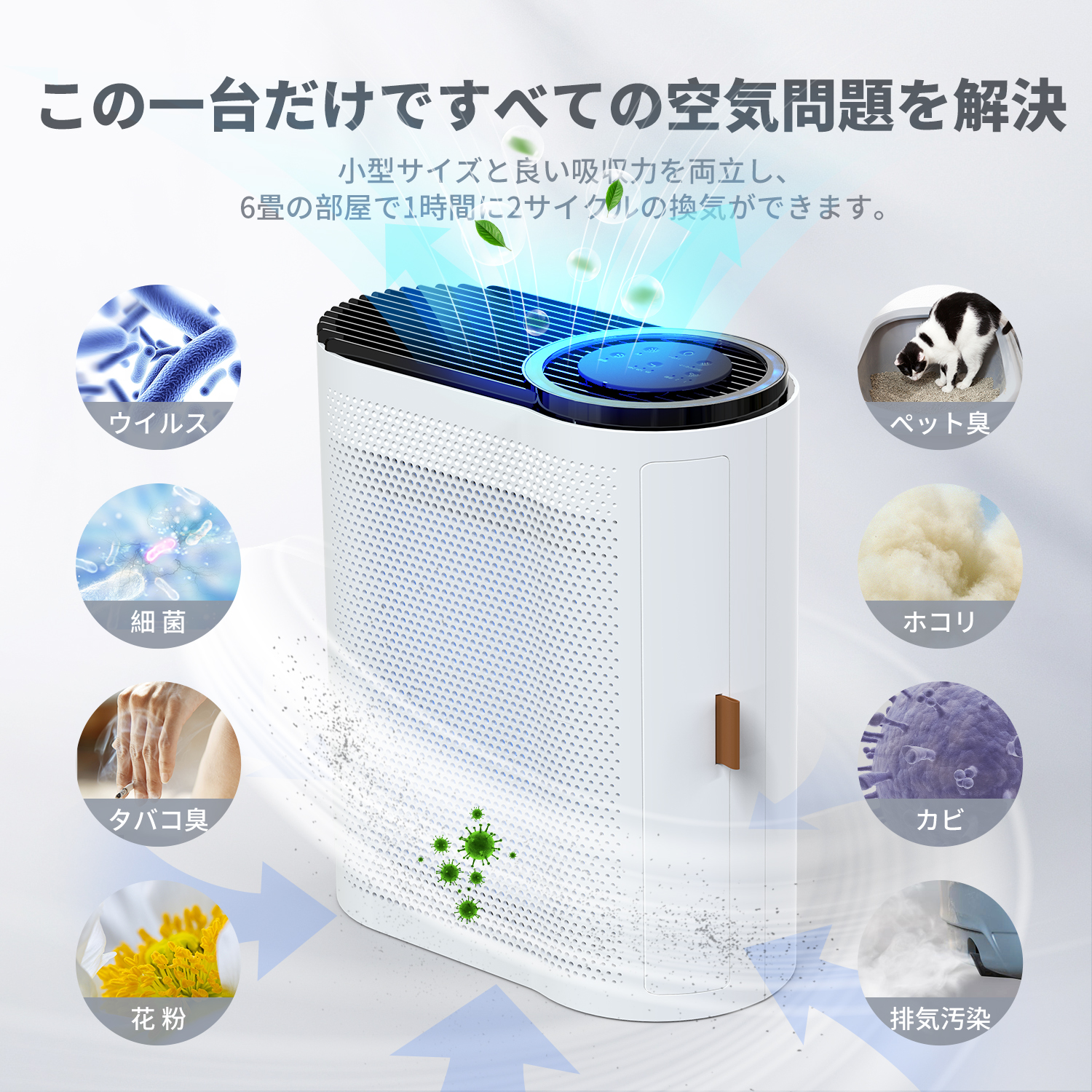 年末のプロモーション特価！ TOPPIN 空気清浄機 小型 20畳 除菌 脱臭