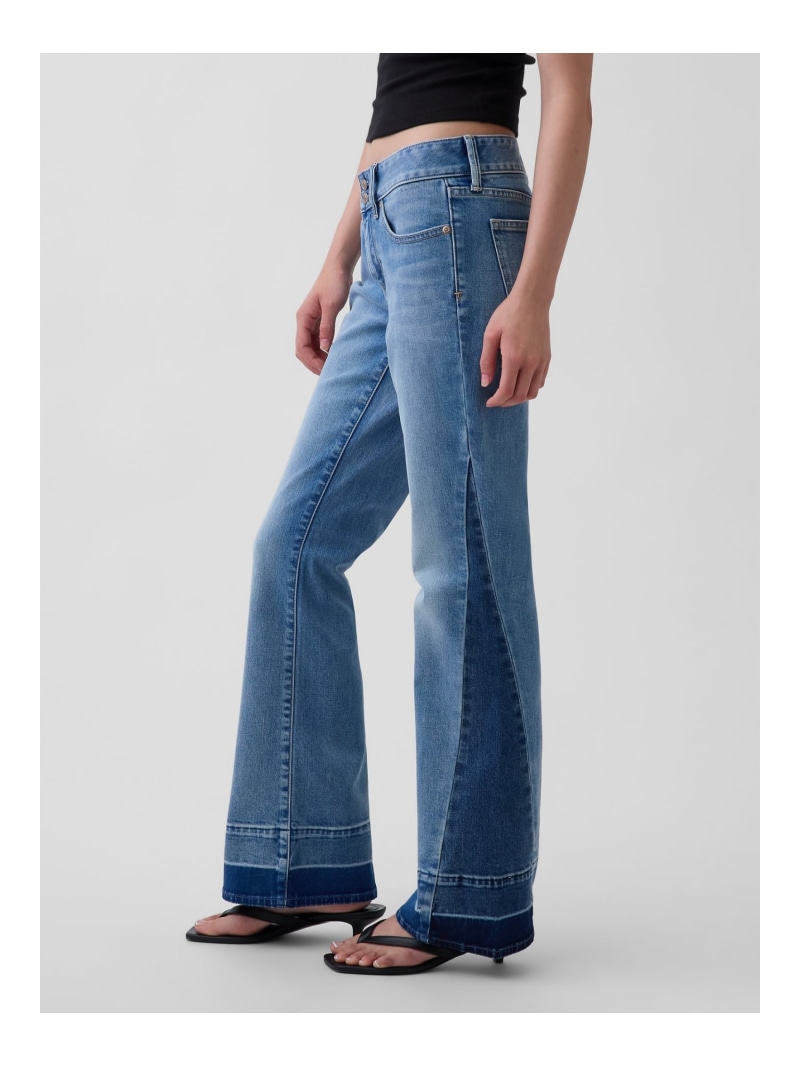 (W)ローライズ ロング＆リーンデニム GAP 透き間 ズボン下 デニム・ジーンズズボン下 青色【貨物輸送無料】[ Fashion]
