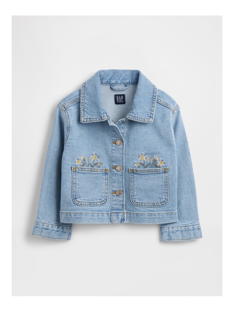 (K)babyGap 刺しゅうデニムジャケット GAP ギャップ ジャケット・アウター デニムジャケット ブルー【送料無料】[ Fashion]