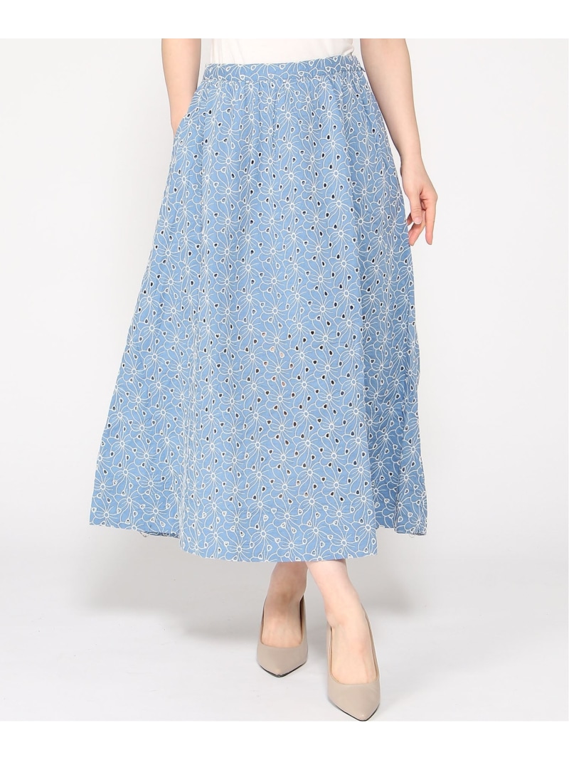【SALE／20%OFF】(W)ハイライズ アイレット マキシスカート GAP ギャップ スカート ロング・マキシスカート ブルー【RBA_E】【送料無料】[ Fashion] 7,426円