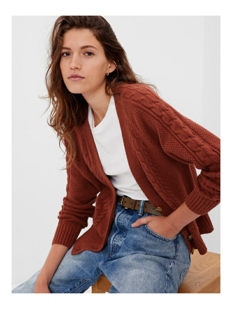 【楽天市場】【SALE／64OFF】ケーブルニット カーディガン GAP ギャップ トップス カーディガン ホワイト ブラウン ブラック