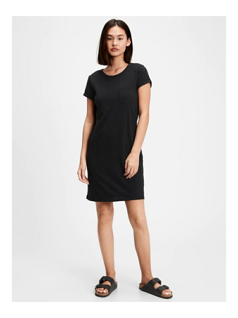 楽天市場 Sale 10 Off ポケットtシャツワンピース Gap ギャップ ワンピース 半袖ワンピース ブラック グリーン Rba E Rakuten Fashion Gap ギャップ