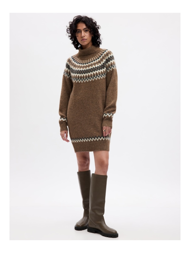 【楽天市場】【SALE／76OFF】(W)フェアアイル タートルネック ミニ ニットワンピース GAP ギャップ ワンピース・ドレス ドレス