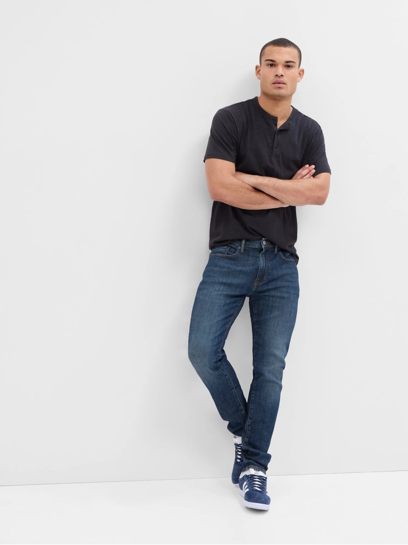 (M)SoftMax スキニーフィットデニム GAP 透き間 ズボン下 デニム・ジーンズズボン下 青色【貨物輸送無料】[ Fashion]
