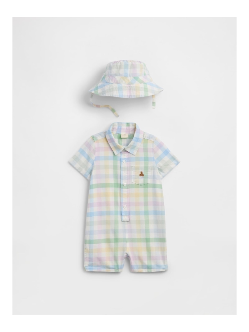 [SALE/ 71% OFF] (K) Brannan Bear 2 Piece Outfit Set (Baby) GAP Gap Maternity Wear/Baby Products Rompers/Coveralls White [RBA_E] [Rakuten Fashion]