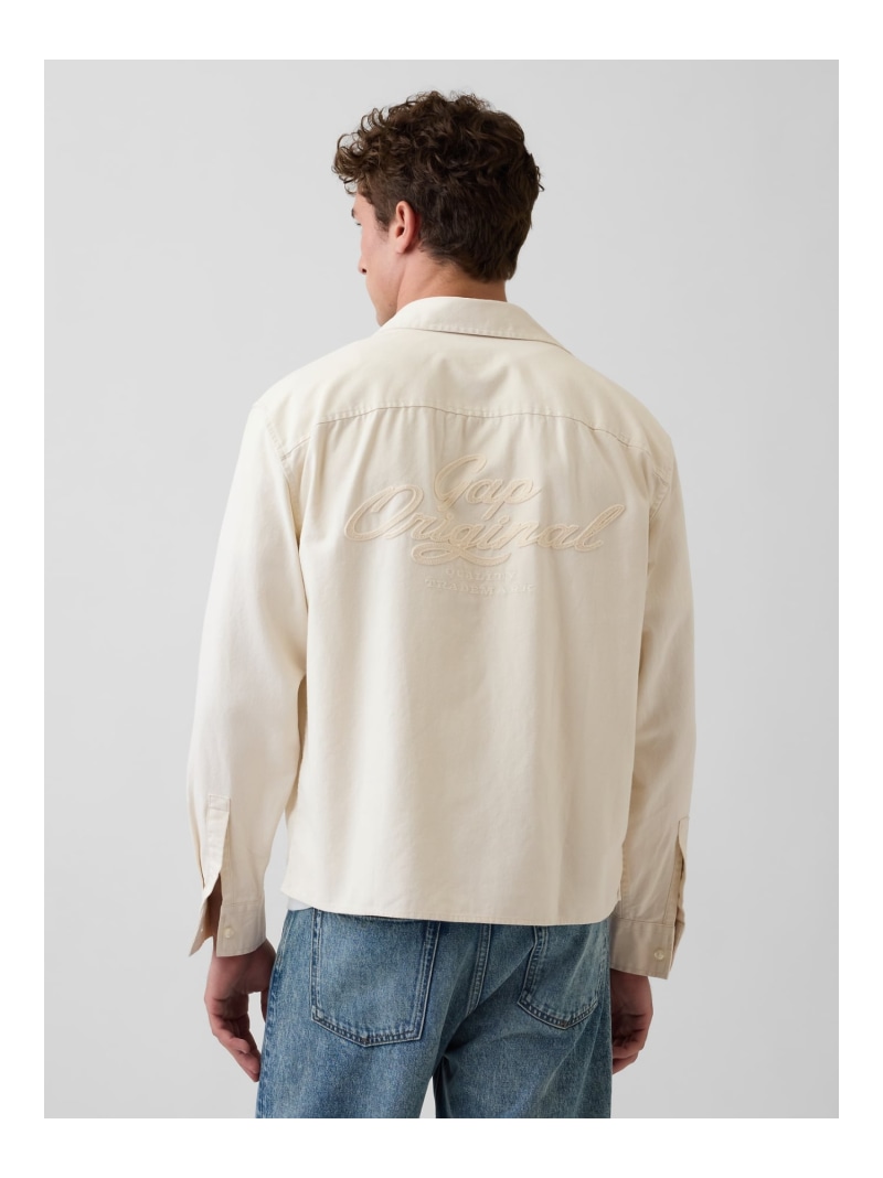 【SALE／30%OFF】(U)伸び伸びする ストレートヘム 帆布 ありがた味プルオーバー GAP 透き間 トップス プルオーバー・トップ 青色 白いこと【RBA_E】【貨物輸送無料】[ Fashion] トップス-カジュアルシャツ-メンズファッション