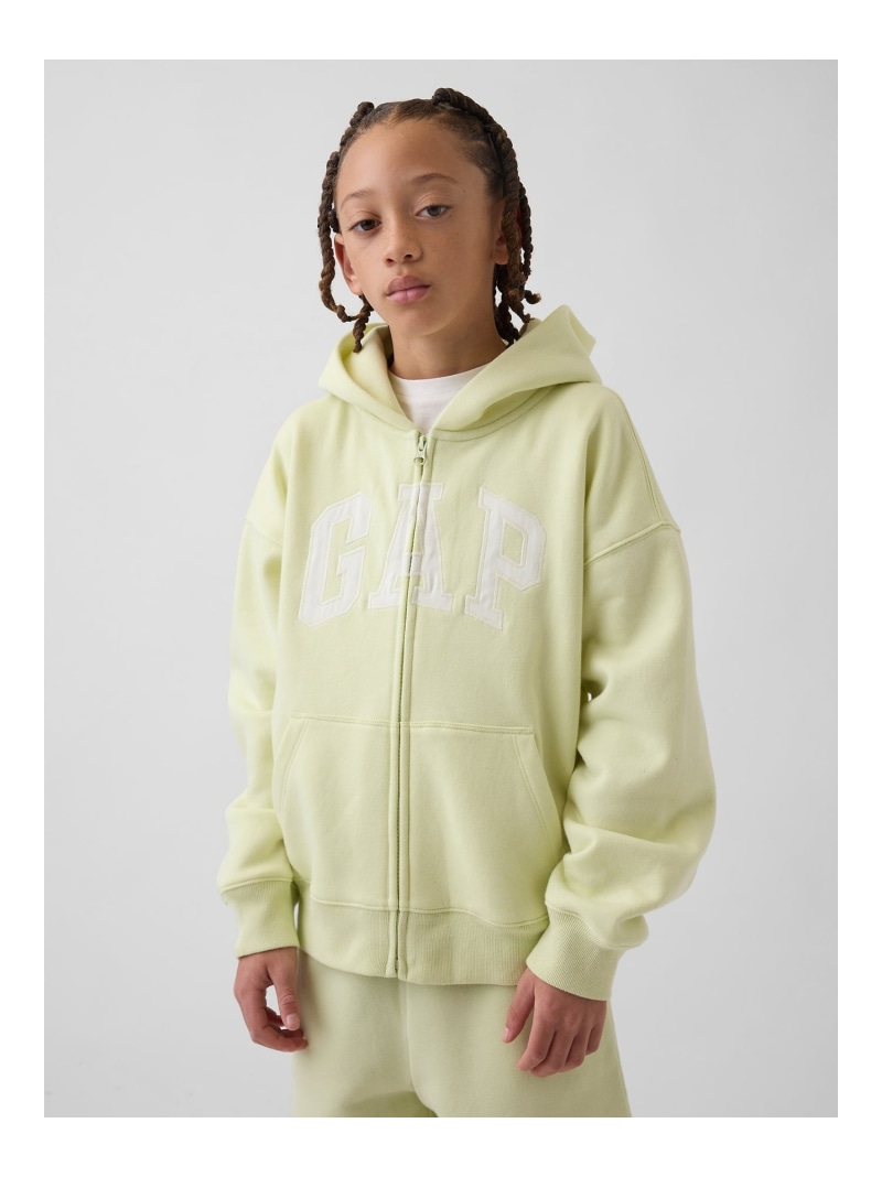 [SALE/ 30% OFF] (K) Vintage Soft GAP Logo Zip Up Hoodie (Kids) GAP Gap Top Hoodie Hoodie Green [RBA_E] [Free Shipping] [Rakuten Fashion]