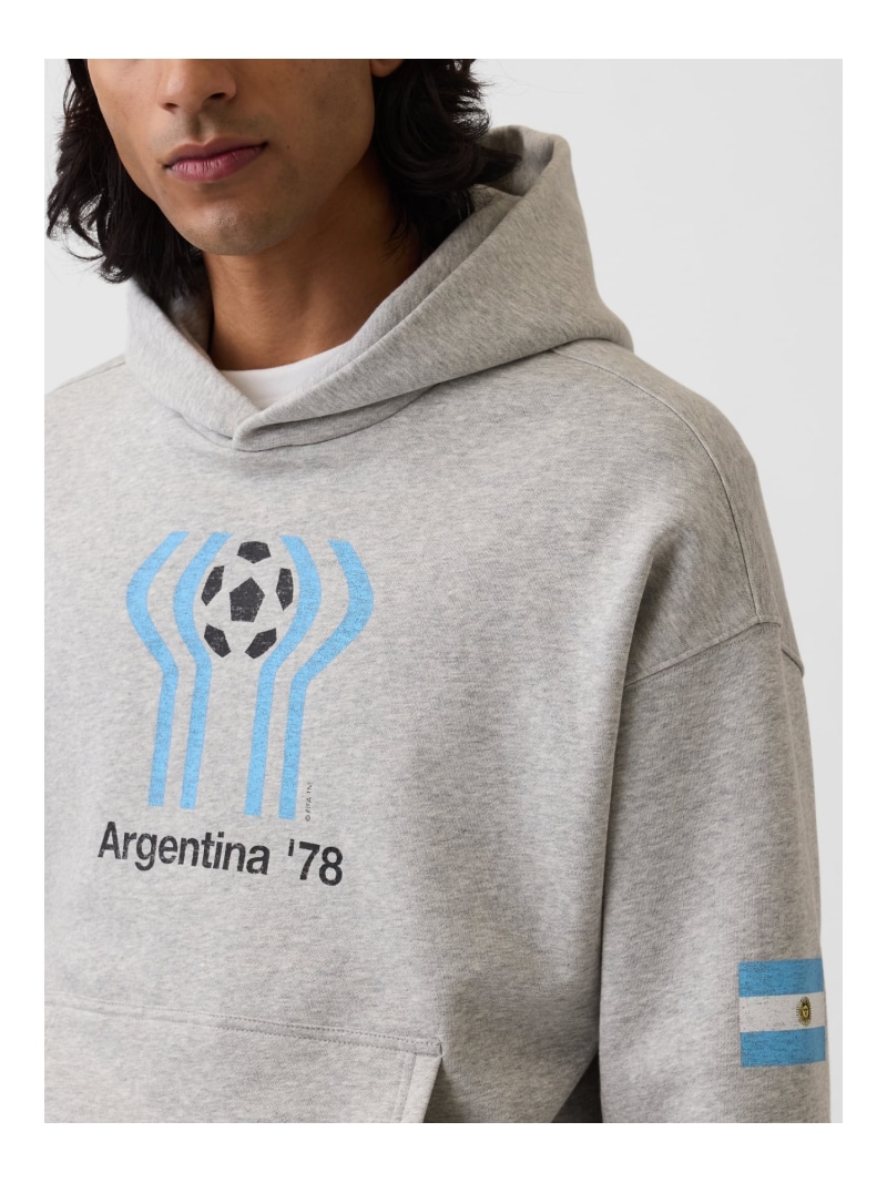 (U)FIFA WORLD CUP(TM) ヴィンテージソフト フレンチテリー オーバーサイズ パーカー GAP ギャップ トップス パーカー・フーディー ブルー グリーン グレー ブラウン レッド【送料無料】[ Fashion]｜GAP／ギャップ