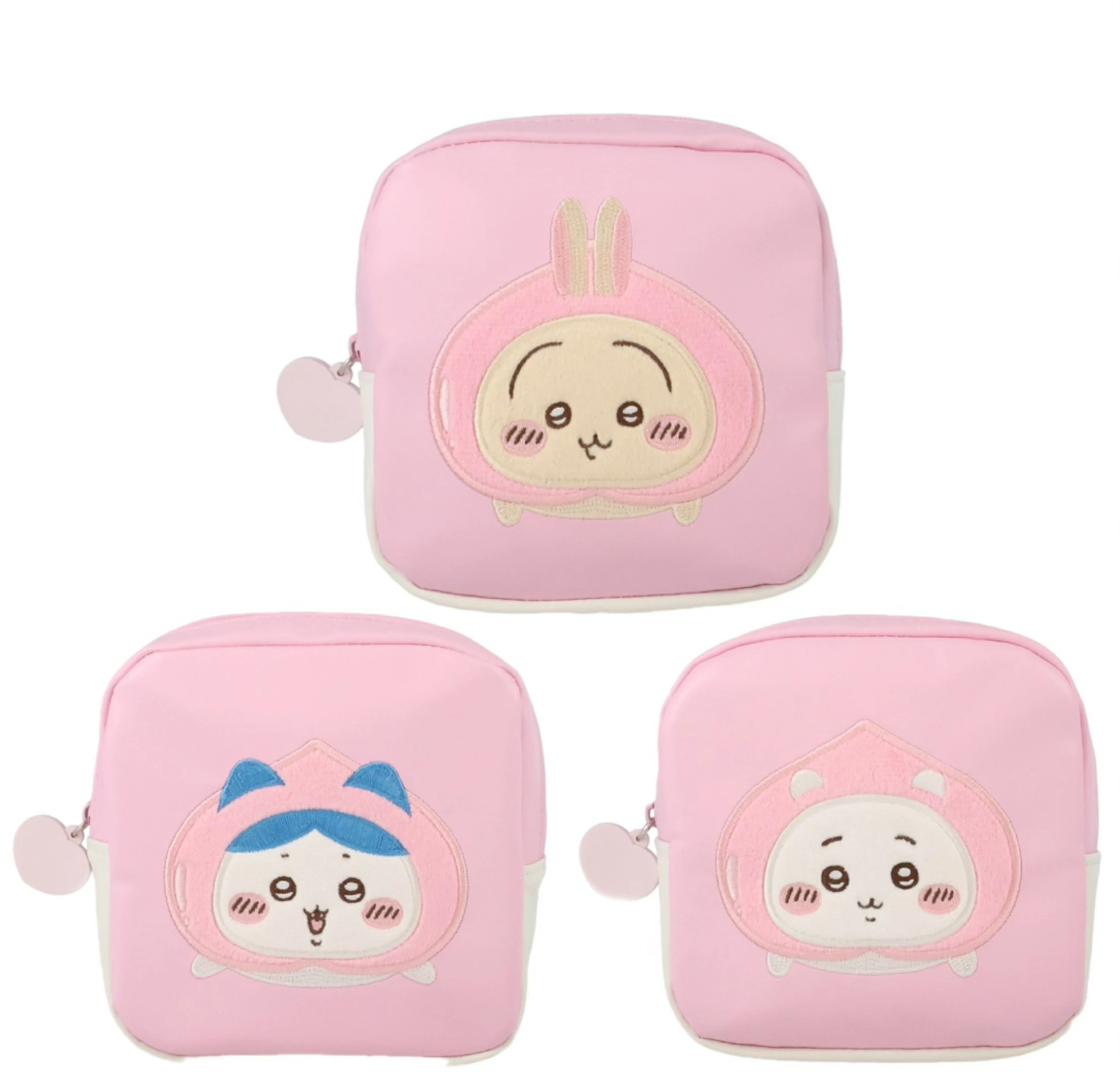 ちわわ ちいかわ ふわふわワッペン 舟型ポーチ（ハチワレ） | ちいかわ